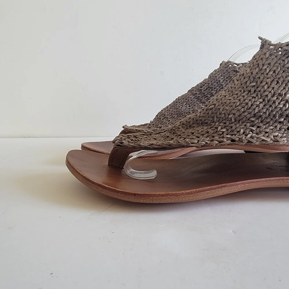 Cydwoq Dion Gray Sweater Woven Sandals Size 41 Boho Artsy Handcrafted in USA - Picture 9 of 16
